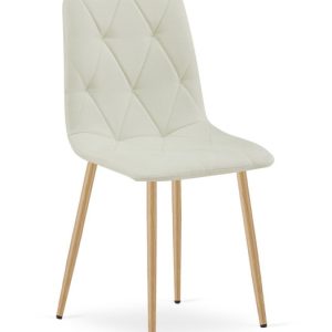 Krzesło LIBRA – beż materiał / nogi kolor drewna x 1 783513 Krzesło LIBRA – beż materiał / nogi kolor drewna x 1 783513