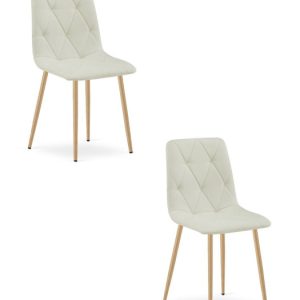 Krzesło Libra – Beż Materiał / Nogi Kolor Drewna X 2 783530 Krzesło Libra – Beż Materiał / Nogi Kolor Drewna X 2 783530