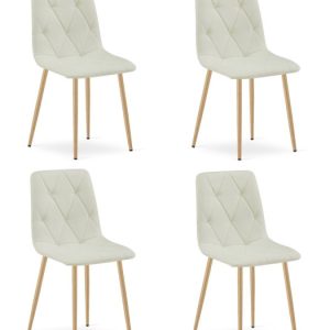 Krzesło Libra – Beż Materiał / Nogi Kolor Drewna X 4 783564 Krzesło Libra – Beż Materiał / Nogi Kolor Drewna X 4 783564