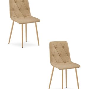 Krzesło Libra – Brąz Materiał / Nogi Kolor Drewna X 2 783567 Krzesło Libra – Brąz Materiał / Nogi Kolor Drewna X 2 783567