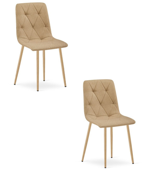 Krzesło Libra - Brąz Materiał / Nogi Kolor Drewna X 2 783567