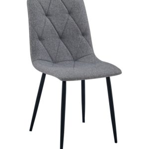 Krzesło LIBRA – ciemny szary materiał / nogi czarne x 1 783524 Krzesło LIBRA – ciemny szary materiał / nogi czarne x 1 783524