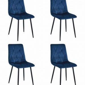 Krzesło LIBRA – granat aksamit / nogi czarne x 4 352927 Krzesło LIBRA – granat aksamit / nogi czarne x 4 352927