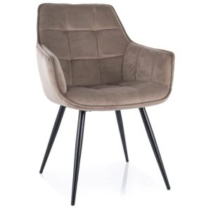 Krzesło LILIA VELVET ciemnobeżowe 946519