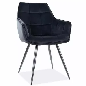 Krzesło LILIA VELVET czarne 865206