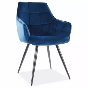 Krzesło LILIA VELVET granatowe 855223