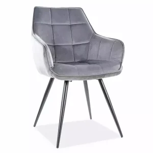 Krzesło LILIA VELVET szare 855273 Krzesło LILIA VELVET szare 855273