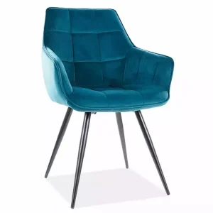 Krzesło LILIA VELVET turkusowe 855234 Krzesło LILIA VELVET turkusowe 855234