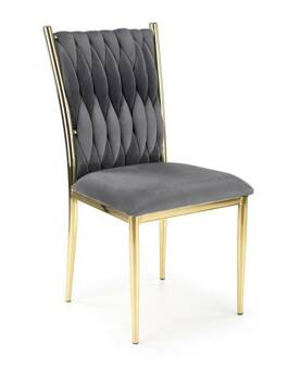 Krzesło Lina velvet szare/ złote 159363