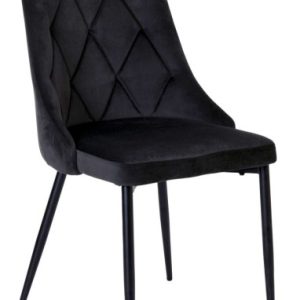 Krzesło LINCOLN VELVET tapicerowane czarny aksamit 335010 Krzesło LINCOLN VELVET tapicerowane czarny aksamit 335010