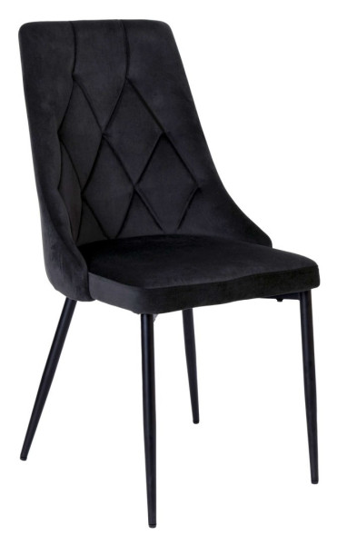 Krzesło LINCOLN VELVET tapicerowane czarny aksamit 335010