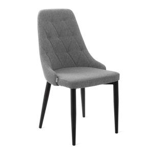 Krzesło LOUIS QUILTER w tkaninie szare 755849 Krzesło LOUIS QUILTER w tkaninie szare 755849