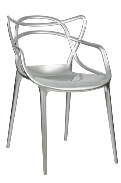 Krzesło LUXO srebrne - ABS 158502