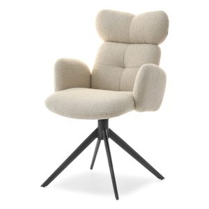 Krzesło Madeline Beżowy Boucle, Podstawa Czarny 342526 Krzesło Madeline Beżowy Boucle, Podstawa Czarny 342526