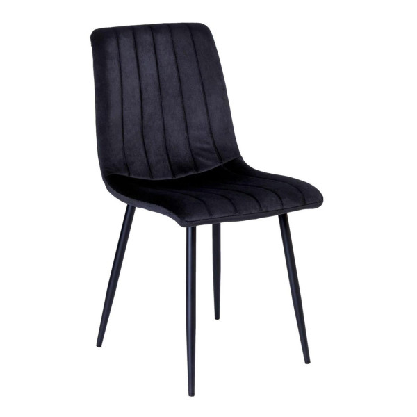 Krzesło Magnolia czarne welur do salonu jadalni 44x51x89 WWCh15Bk Begryf 641858