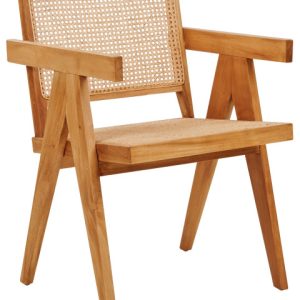 Krzesło mahoniowe z plecionką jasne drewno 115538 Krzesło mahoniowe z plecionką jasne drewno 115538