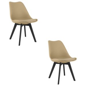Krzesło Mark – Ciemny Beż / Nogi Czarne X 2 356837 Krzesło Mark – Ciemny Beż / Nogi Czarne X 2 356837