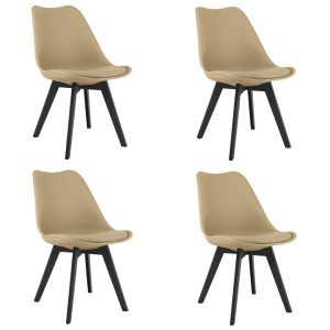 Krzesło Mark – Ciemny Beż / Nogi Czarne X 4 356867 Krzesło Mark – Ciemny Beż / Nogi Czarne X 4 356867
