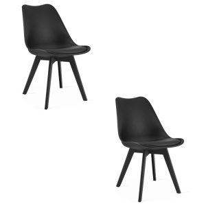 Krzesło Mark – Czarne / Nogi Czarne X 2 314176 Krzesło Mark – Czarne / Nogi Czarne X 2 314176