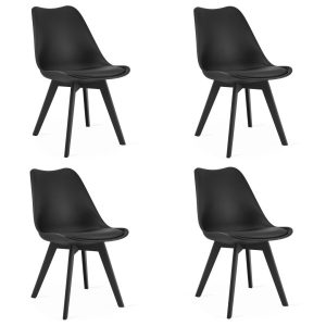 Krzesło Mark – Czarne / Nogi Czarne X 4 783556 Krzesło Mark – Czarne / Nogi Czarne X 4 783556