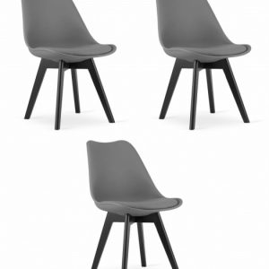 Krzesło MARK – grafitowe / nogi czarne x 3 314189 Krzesło MARK – grafitowe / nogi czarne x 3 314189