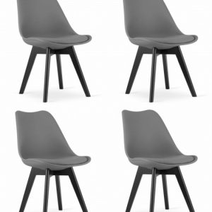 Krzesło MARK – grafitowe / nogi czarne x 4 783562 Krzesło MARK – grafitowe / nogi czarne x 4 783562