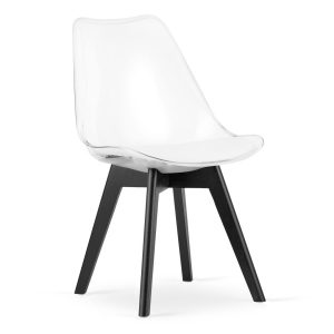Krzesło MARK – przezroczyste / nogi czarne x 1 356889 Krzesło MARK – przezroczyste / nogi czarne x 1 356889