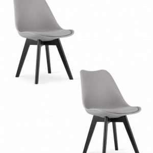 Krzesło MARK – szare / nogi czarne x 2 314186 Krzesło MARK – szare / nogi czarne x 2 314186