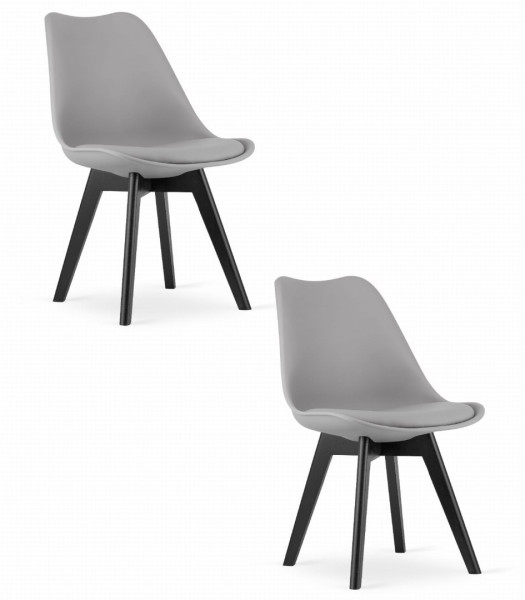 Krzesło MARK - szare / nogi czarne x 2 314186