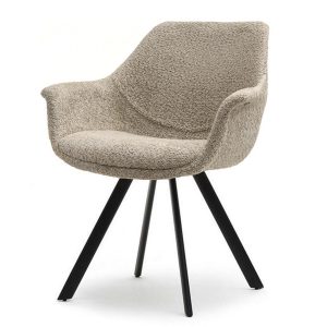 Krzesło Mira Beżowy Boucle, Podstawa Czarny 342533 Krzesło Mira Beżowy Boucle, Podstawa Czarny 342533