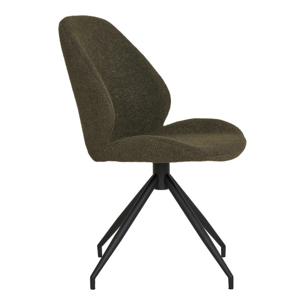 KRZESŁO Monte Carlo OBROTOWE zielone boucle styl nowoczesny 669598