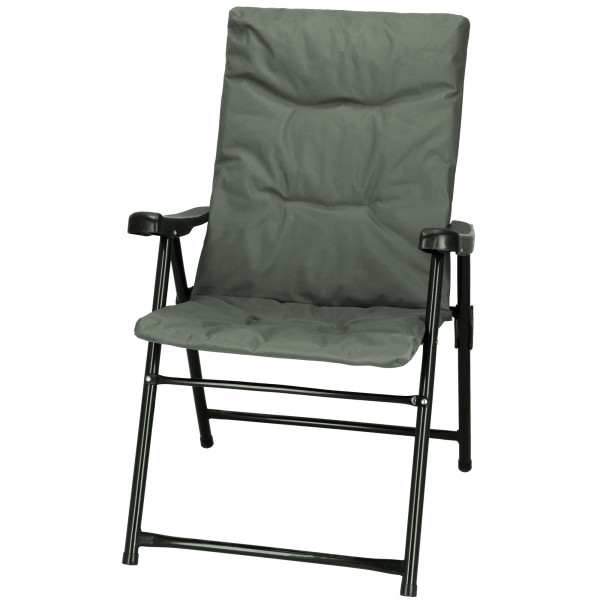 Krzesło na plaże, wędkarskie składane krzesełko kempingowe szare 551449