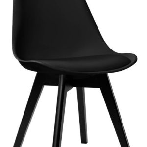 Krzesło nowoczesne Nantes Black DSW czarne 356721 Krzesło nowoczesne Nantes Black DSW czarne 356721