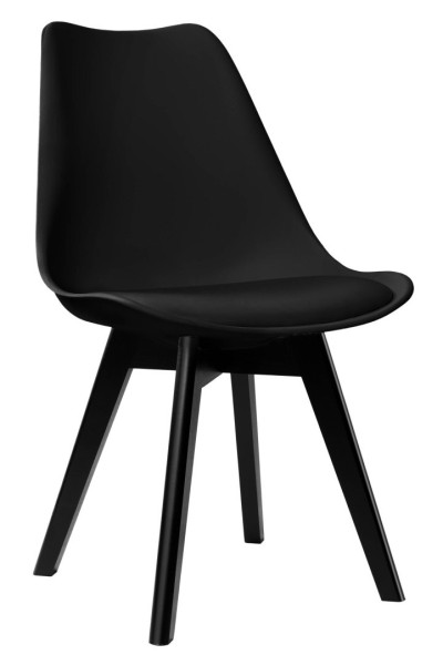 Krzesło nowoczesne Nantes Black DSW czarne 356721