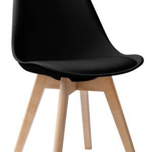 Krzesło nowoczesne Nantes DSW czarne 334757 Krzesło nowoczesne Nantes DSW czarne 334757