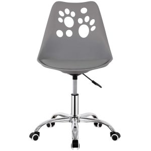 Krzesło obrotowe biurowe ergonomiczny fotel na kółkach dla dzieci szary 752387 Krzesło obrotowe biurowe ergonomiczny fotel na kółkach dla dzieci szary 752387