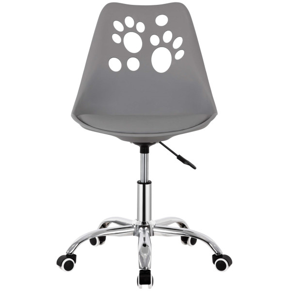 Krzesło obrotowe biurowe ergonomiczny fotel na kółkach dla dzieci szary 752387