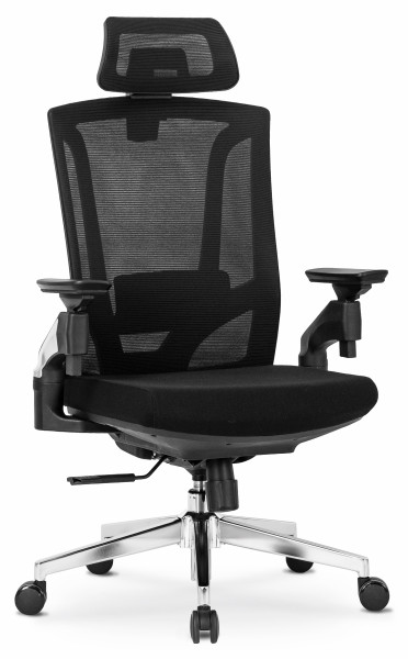 Krzesło Obrotowe Biurowe Fotel Ergonomiczny Biurowy Obrotowy Czarny WILLY 115561