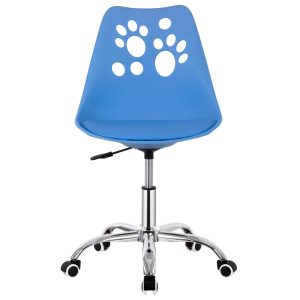 Krzesło obrotowe, ergonomiczny fotel na kółkach dla dzieci niebieskie 863794 Krzesło obrotowe, ergonomiczny fotel na kółkach dla dzieci niebieskie 863794