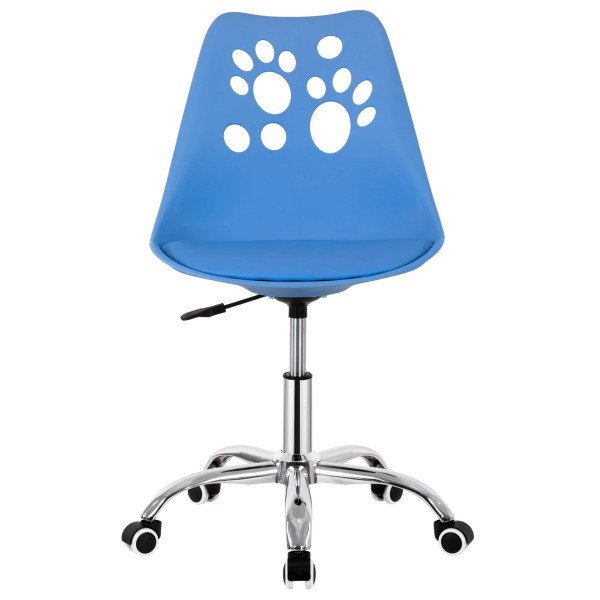 Krzesło obrotowe, ergonomiczny fotel na kółkach dla dzieci niebieskie 863794