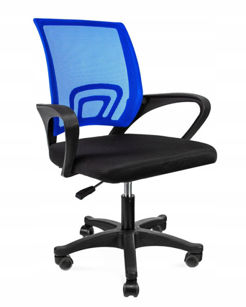 Krzesło Obrotowe Fotel Do Biurka Biura Smart Czarne/Niebieskie 805641
