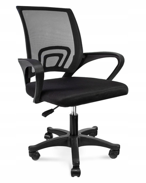 Krzesło Obrotowe Fotel Do Biurka Biura Smart Czarny/Czarny 805648