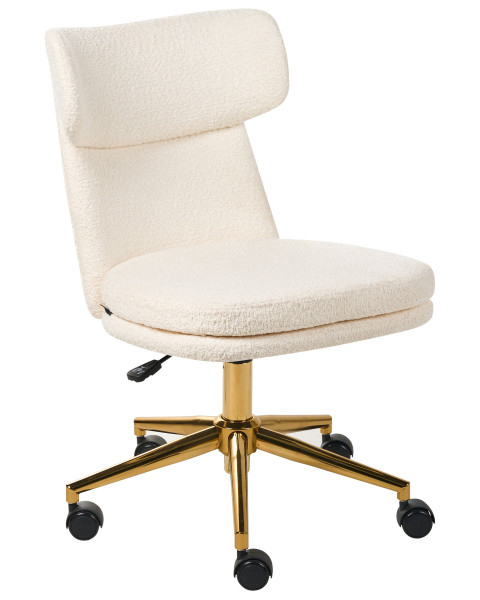 Krzesło obrotowe GRANBY Boucle Złamana biel 753087