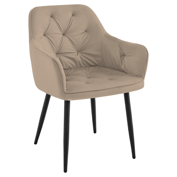 Krzesło obrotowe Julia III velvet taupe glamour do salonu i jadalni 927484