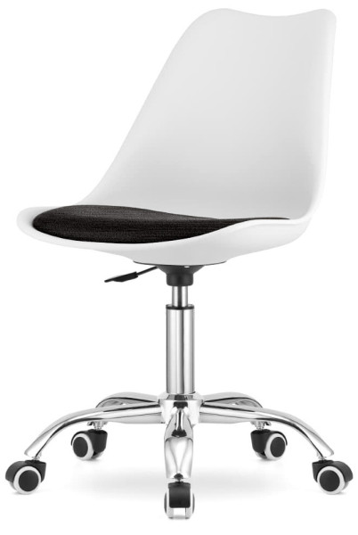 Krzesło obrotowe MONZA OFFICE WHITE + BLACK FABRIC II 790627