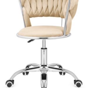 Krzesło obrotowe warkocz TRECCIA OFFICE BEIGE VELVET 790640 Krzesło obrotowe warkocz TRECCIA OFFICE BEIGE VELVET 790640