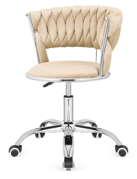 Krzesło obrotowe warkocz TRECCIA OFFICE BEIGE VELVET 790640