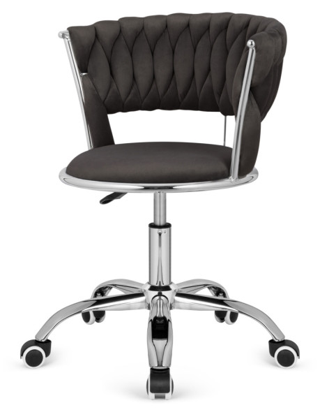 Krzesło obrotowe warkocz TRECCIA OFFICE BLACK VELVET 790622
