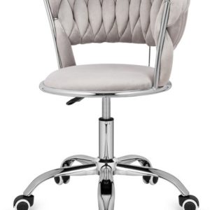 Krzesło obrotowe warkocz TRECCIA OFFICE GREY VELVET 790611 Krzesło obrotowe warkocz TRECCIA OFFICE GREY VELVET 790611