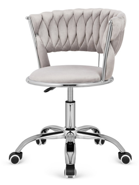 Krzesło obrotowe warkocz TRECCIA OFFICE GREY VELVET 790611